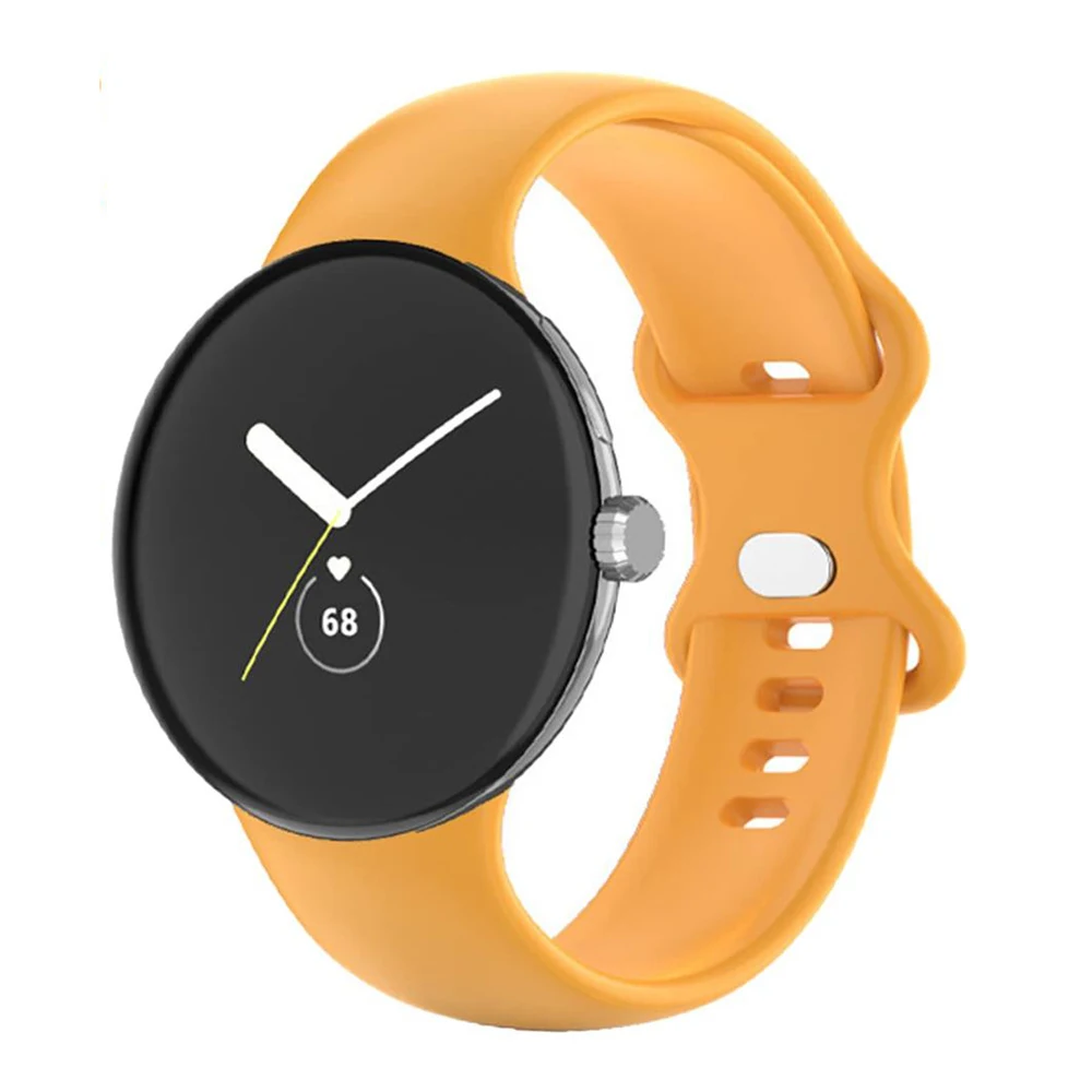 Silicone Sport Smartwatch Strap for Google Pixel Watch - No Gap Design Bracelet Accessory