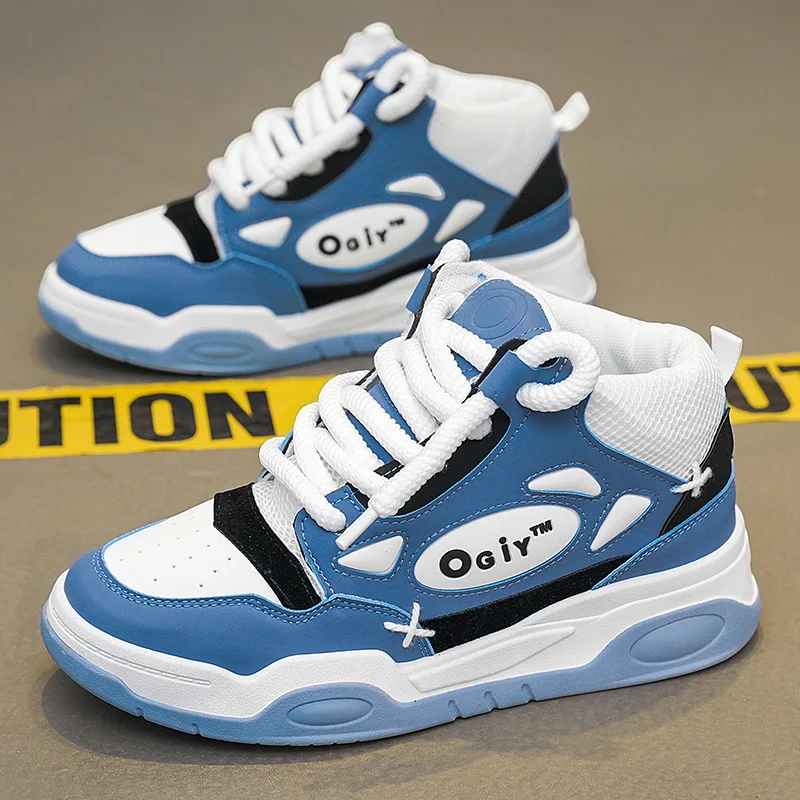 Sports Shoes Casual Sneakers Winter Platform Skateboarding Shoes Man Fashion High Top Casual Leather Sneakers Men Streetwear Men's Skateboard Shoes