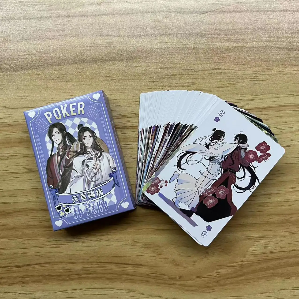 애니메이션 천국 공무원 축복 코스프레 보드 게임 카드 하드 커버 포커 장난감 선물 상자 포함