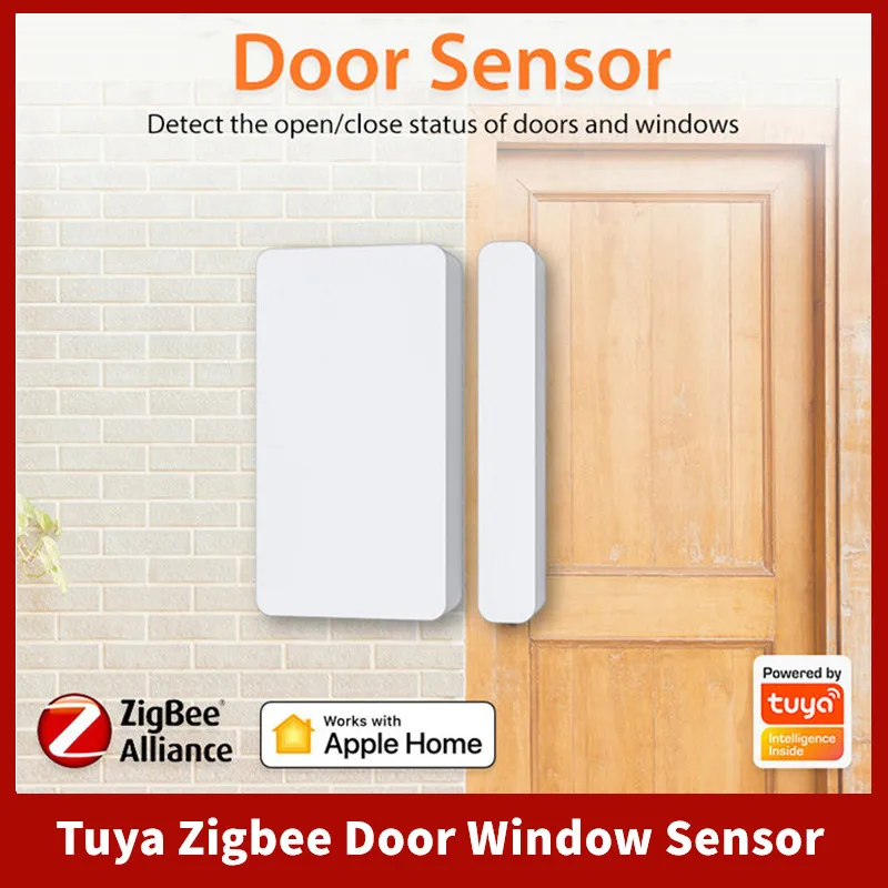 

Original Tuya Zigbee 3.0 Door And Window Sensor Wireless Connection Smart Door Sensor Works With Apple HomeKit SmartLife App