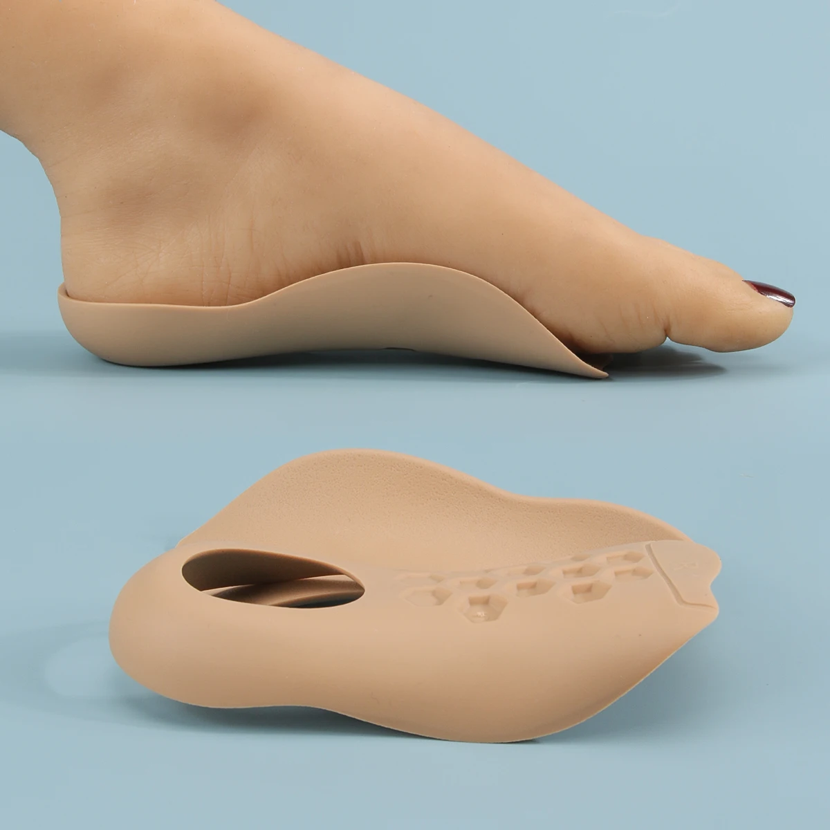 1 paar Orthopädische Einlegesohlen Orthesen Plattfuß Sohle Pad Für Schuhe Einfügen Arch Support Pad Für Füße Pflege Einlegesohlen Unisex (haut farbe) – Detail 4