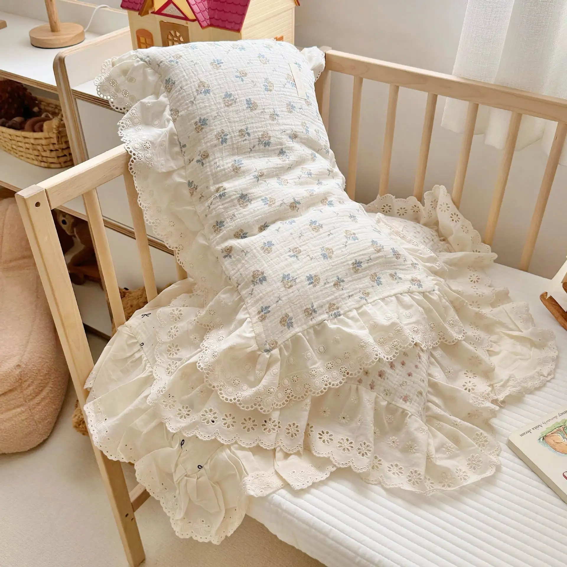 Kids Baby Pillow Cover Cotton Baby Pillow Case for Newborn Children Floral Bedding Cover Decorative