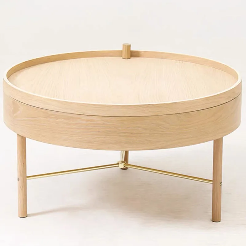 

Nordic Black Living Room Coffee Table Round Vintage Light Luxury Storage Coffee Tables Glam Trendy Kaffee Tische Home Furniture