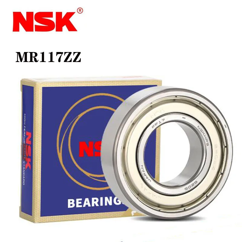 Japão 100 Original Nsk Miniatura Rolamento 10 Pcs Mr117zz 7*11*3 mm Abec-9 Alta Precisão de Metal Selado Importado Rolamentos