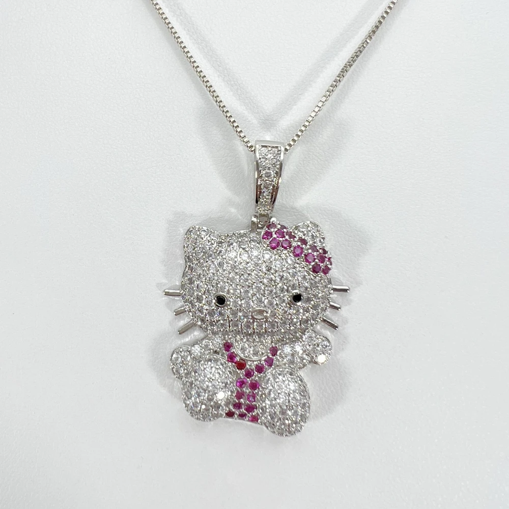 Necklace jewelry Sanrio Hello Kitty Anime Diamond Pendant