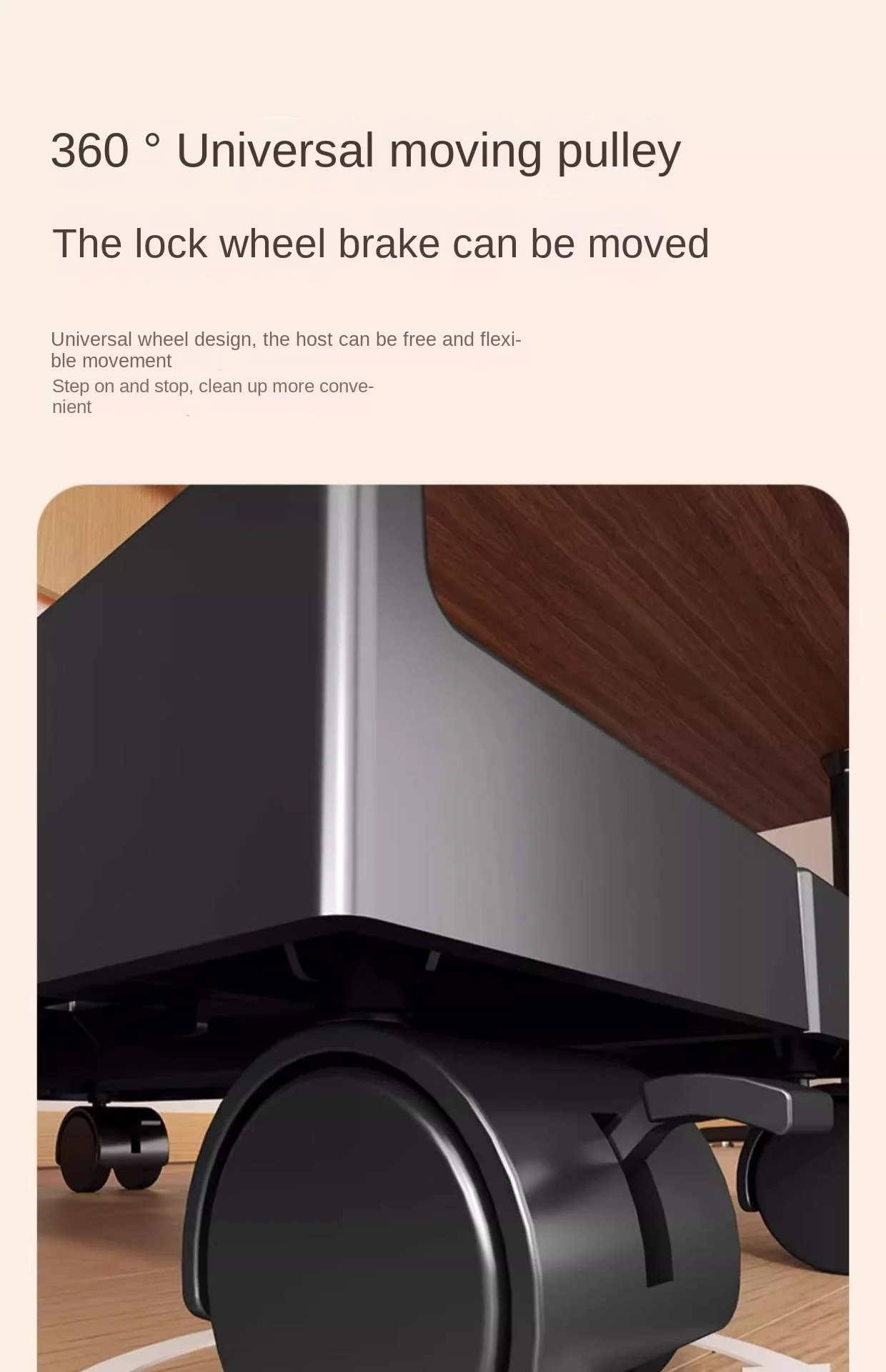 New CPU Stand Adjustable Bracket PC Holder Cart Mobile Computer Tower Stand with Rolling Caster Wheels Adjustable Desktop Stand