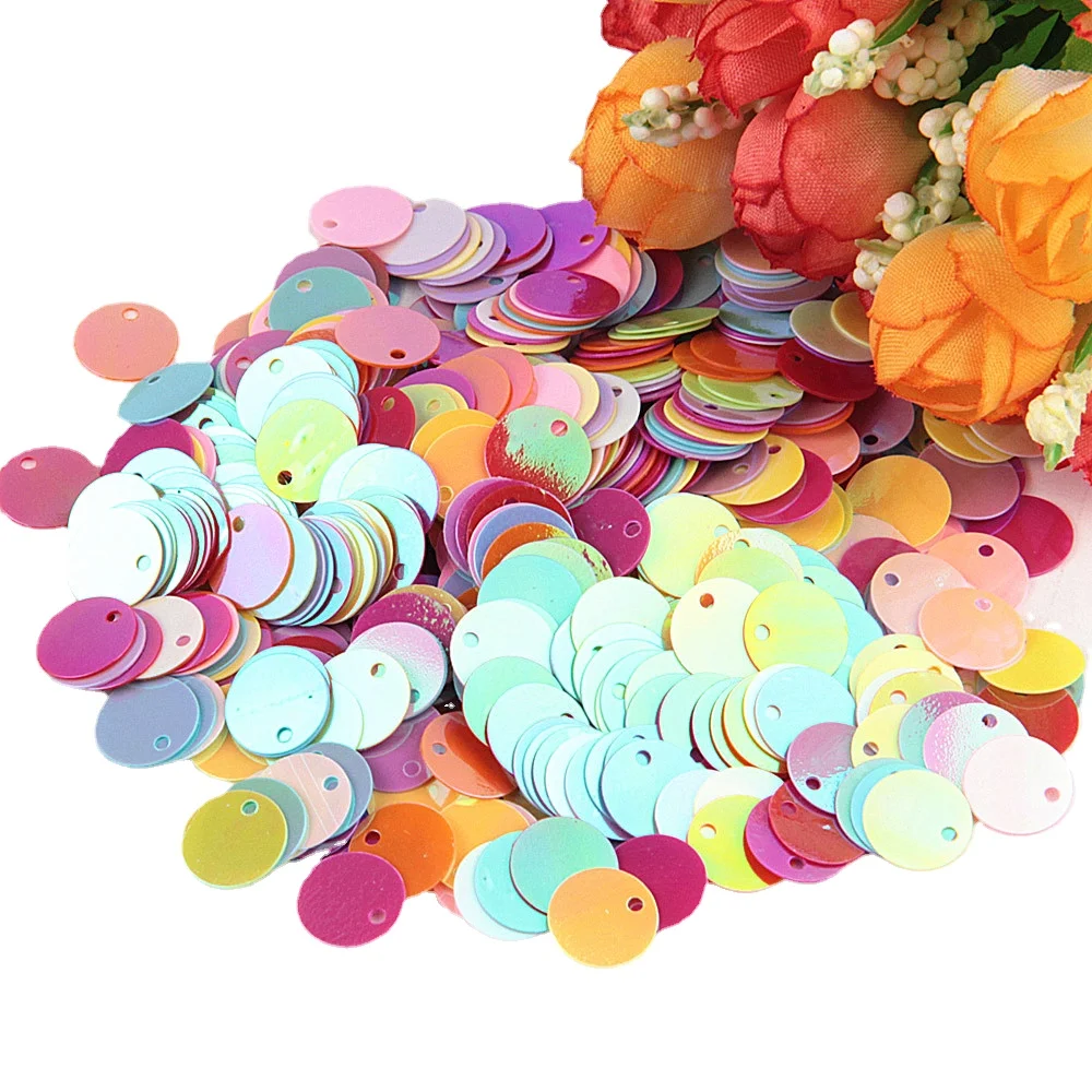 60Pcs 25mm Large Sequins with 1 side hole pvc flat round loose sequin  Paillettes Sewing craft