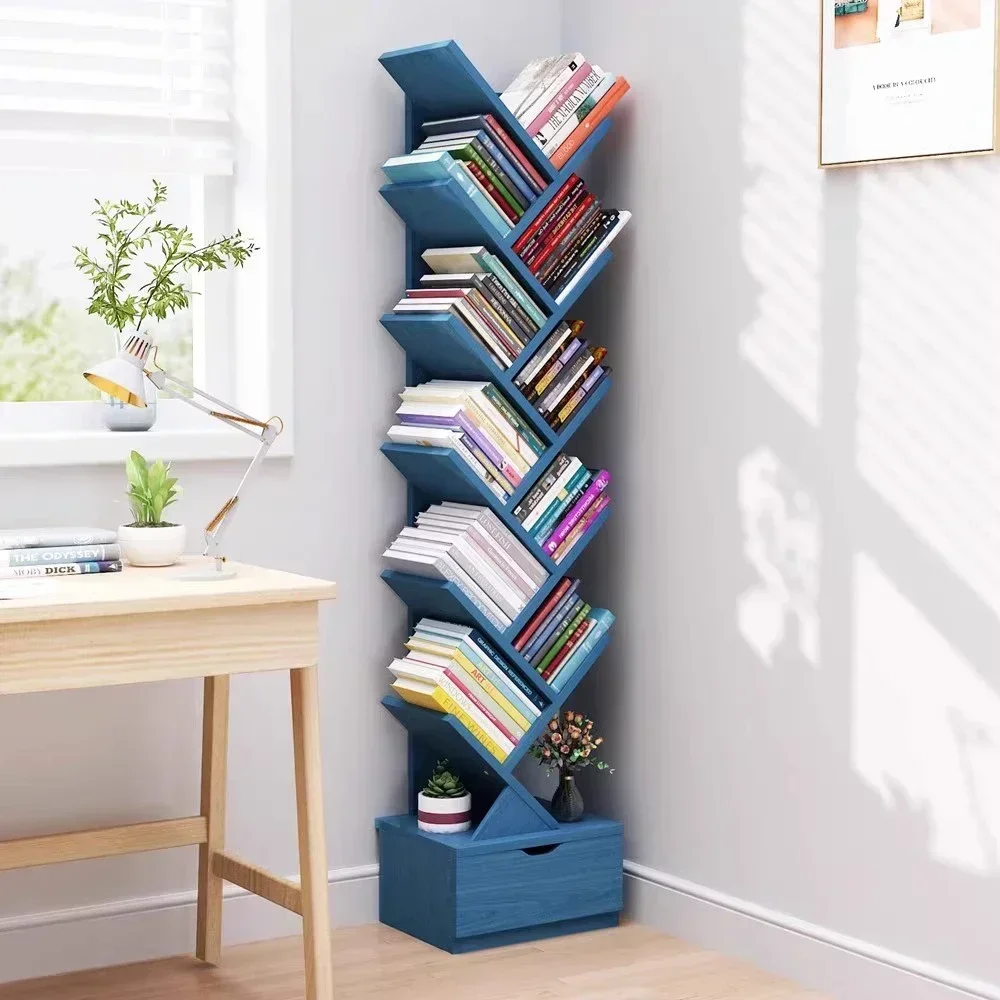 Children's bookshelf storage shelf floor-to-ceiling simple modern wall tree-shaped simple small living room bookcase