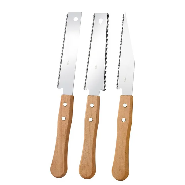Sega a mano in stile giapponese Sega per legno a denti fini a faccia singola/doppia Sega a mano flessibile in acciaio SK5 Utensile manuale da giardino per la lavorazione del legno 4