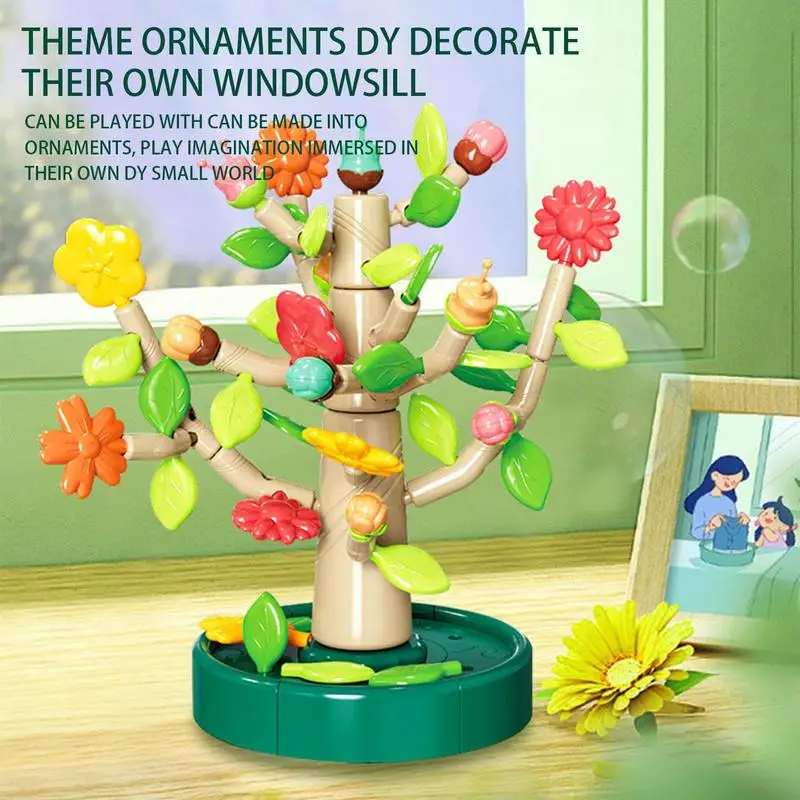 Flower Bouquet Building Kit Kids Crafts Educational Activity For Preschool Sorting & Stacking Toys Flower Trees Educational Kids