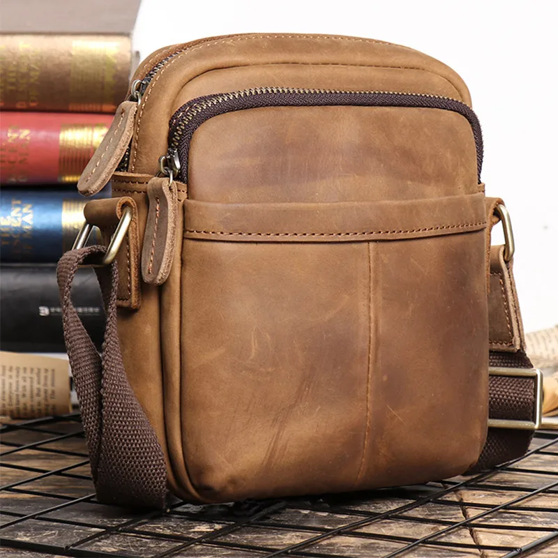 

Luxury Genuine Leather Shoulder Bag for Men Easy Travel Mesenger Bag Male Small Phone Handbag Men's Real Leather Crossbody Bag