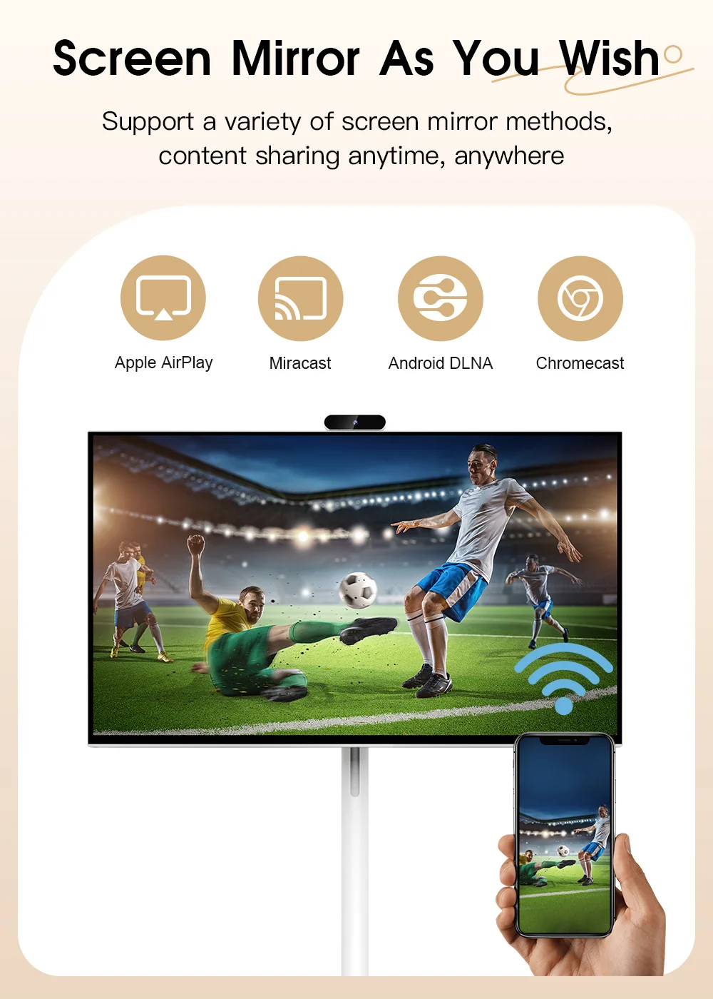 32 Inch 128GB Portable Smart TV 13MP Camera with Remote Control Android OS Full