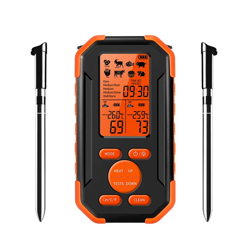 Q90 Dual Probe Wireless Bluetooth Barbecue Thermometer Kitchen Food Thermometer Barbecue Thermometer Wireless Thermometer
