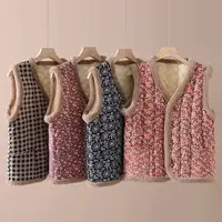 Thiened Fce Vest Cotton Jaet Autumn Winter New Sle Mid-aged Women andmother Vest Cotton Coat ly Women