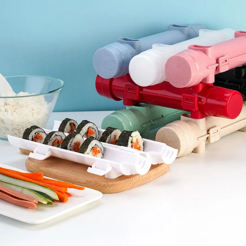 Quick Sushi Maker Roller DIY Cylinder Rice Mold Meat Vegetable Rolling Mold  Japanese Sushi Device Making Machine Kitchen Gadgets - AliExpress