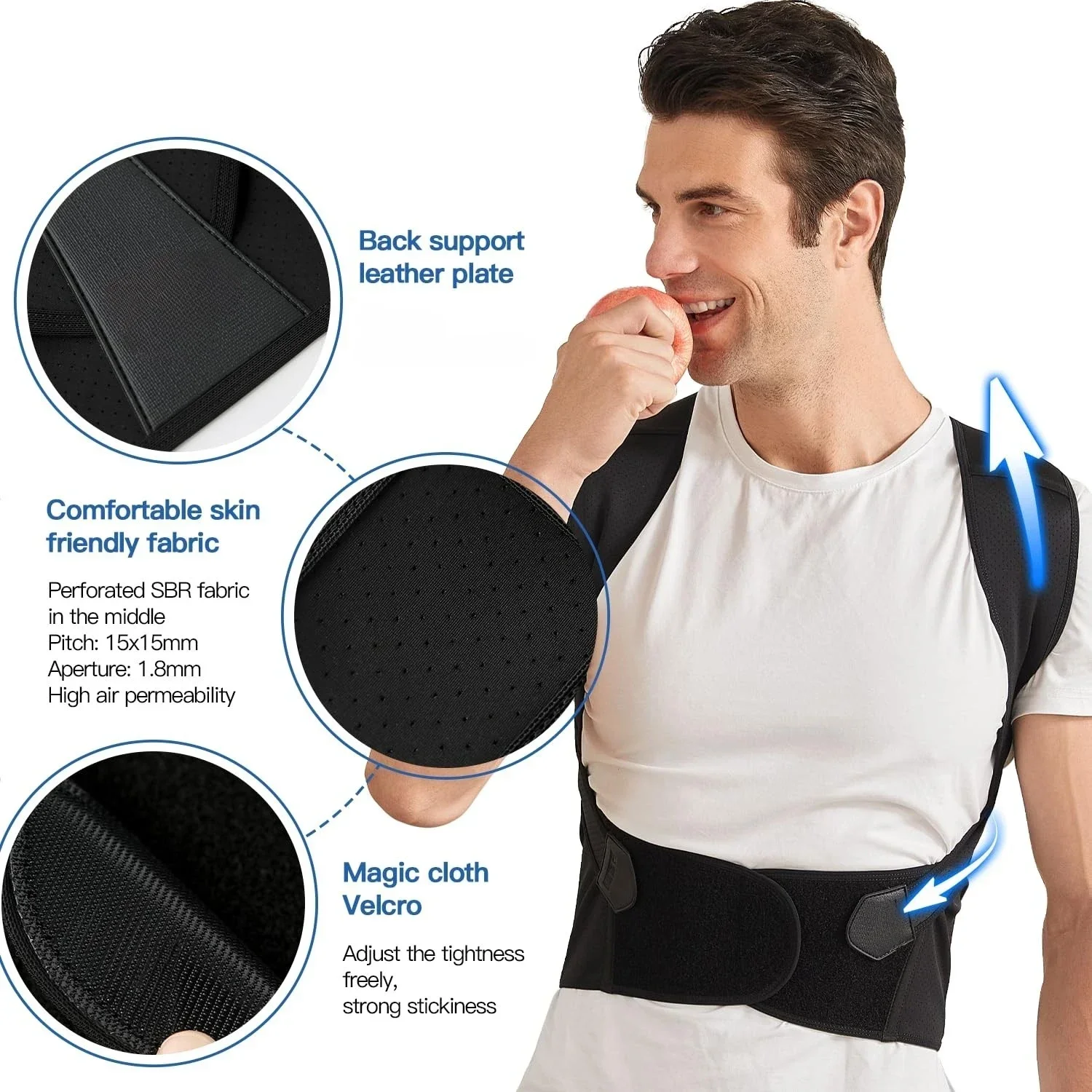 Posture Corrector for Women and Men Adjustable Shoulder Brace Back Straightener for Middle Upper Spine