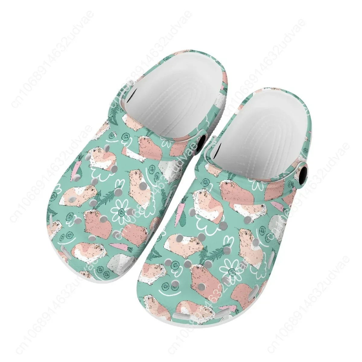 Kawaii Guinea Pig Pattern Casual Home Slippers Couple Light Beach Wading Shoes Clogs Non-slip Comfortable Flat Slides Zapatos