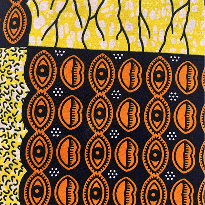 Dutch cotton high quality TisSU 6 yards Ankara African Print Batik Pagne true Wax fabric African wind