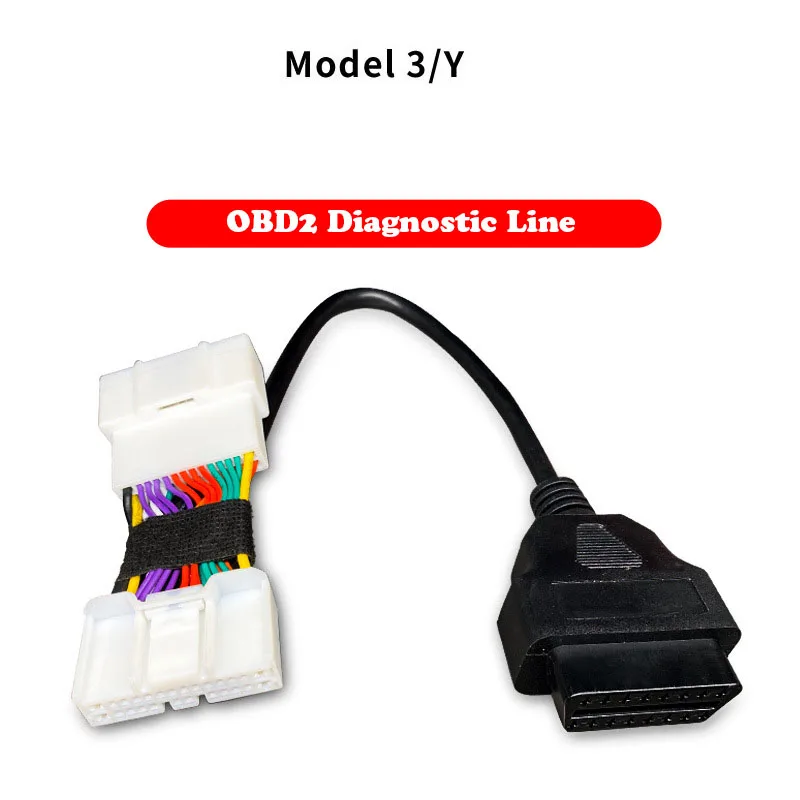 2022 OBD2 Connector for Tesla Model 3 and Model Y 20/26Pin OBD 2 Diagnostic  Car Tools Male Female to 16Pin Cable Auto Adapter