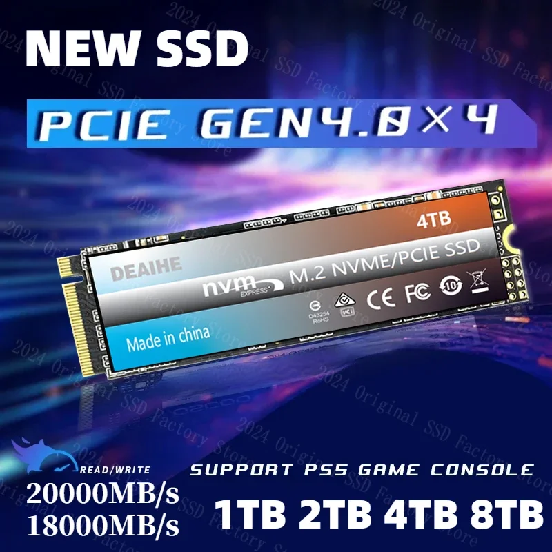 

Original Brand 990 PRO 1TB 2TB 4TB SSD M2 2280 PCIe 4.0 NVME Read 20000MB/S Solid State Hard Disk for Game Console/laptop/PC/PS5