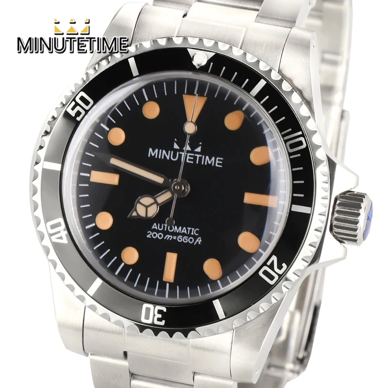

MINUTETIME Mens Automatic Watch for Men 50M Waterproof Mechanical Watches Male Stainless Steel Wristwatches Luminous Man Clock