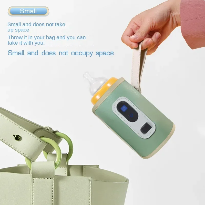 Bottle Warmer Milk Bottle Heater Portable Baby Milk Warmer Digital Display USB Universal Heater