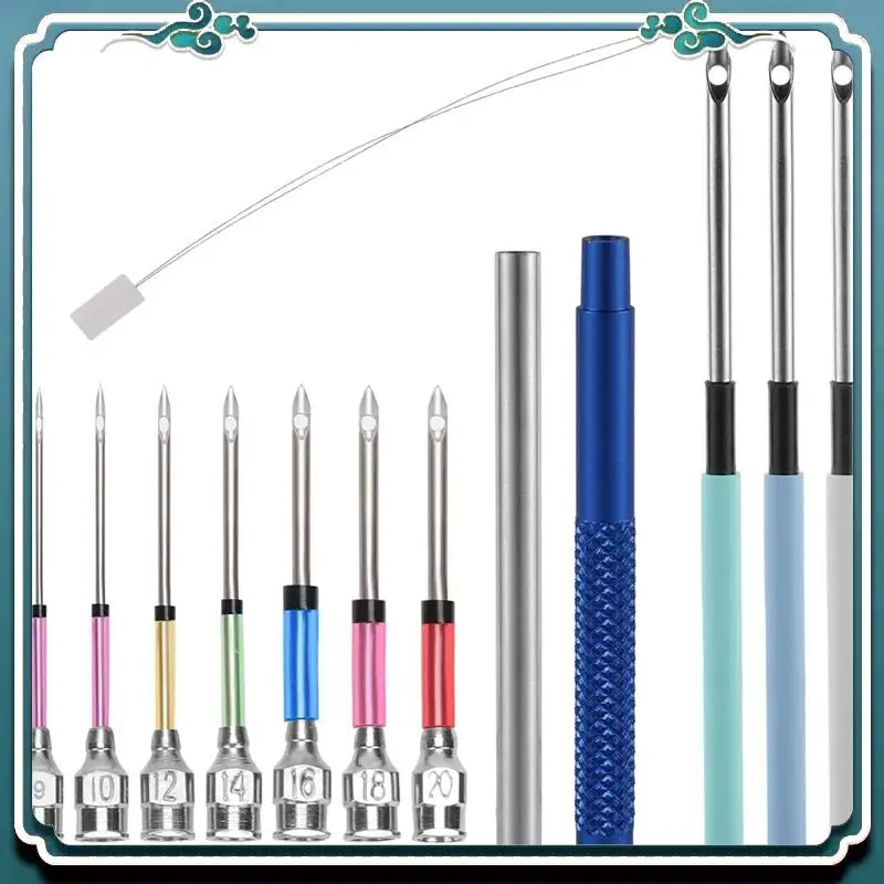 13Pcs Punch Needle Kit, Punch Embroidery Kit With 7 Sizes Needle Heads Kit For Adult Durable Easy To Use
