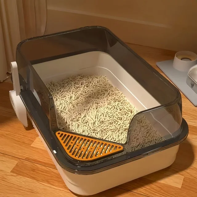 Extra large cat litter box, pet litter box, splash proof cat tray, cat toilet cleaning basin, pet toilet supplies