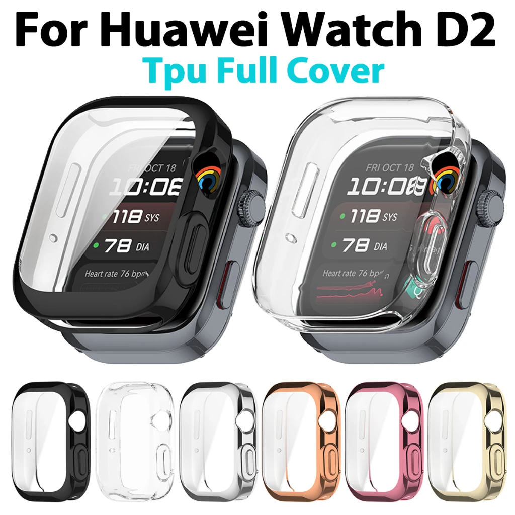 For Huawei Watch D2 Tpu Full Coverage Case Screen Protector Soft Plating Protective Bumper Frame Huawei Watchd2 Cover Casing