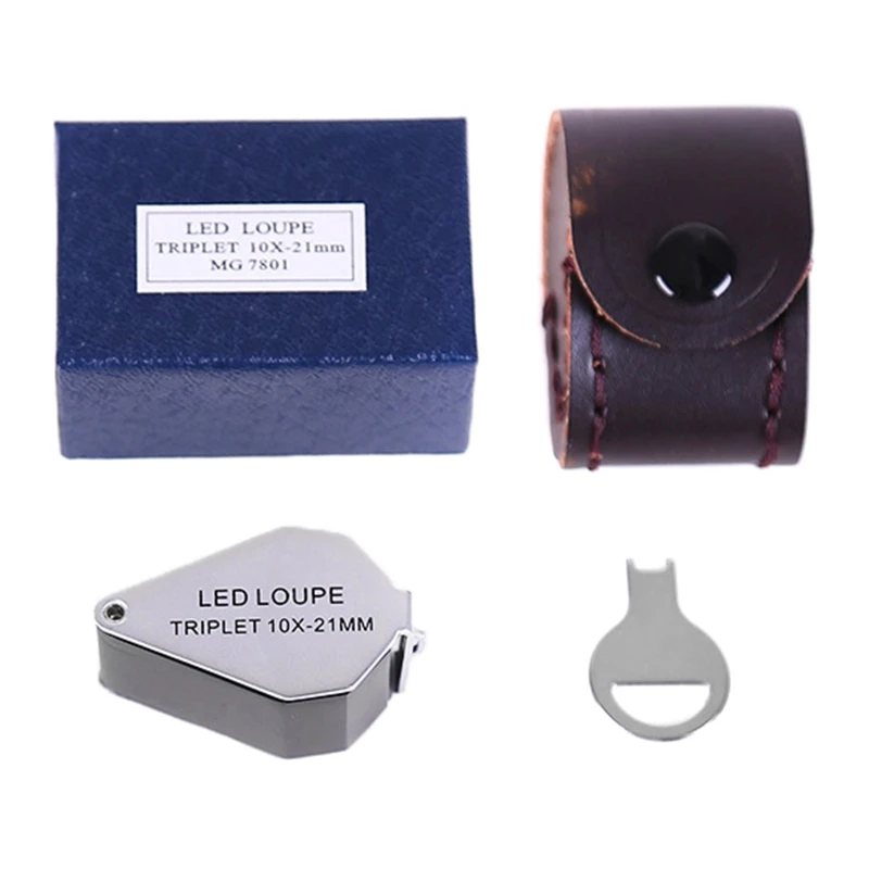 

10X 21 мм светодиодная подсветка — лупа для глаз — карманные украшения — лупа — портативные ТОП-версии