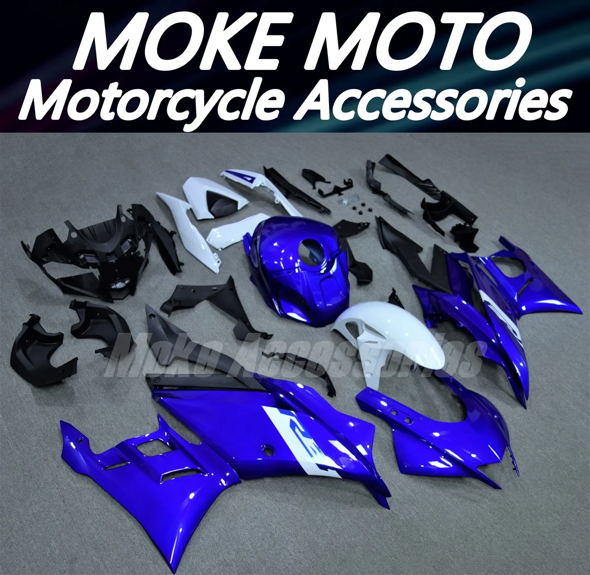 Motorcycle Fairings Kit Fit For YZF R25 R3 Bodywork set High quality ABS injection Blue Gray