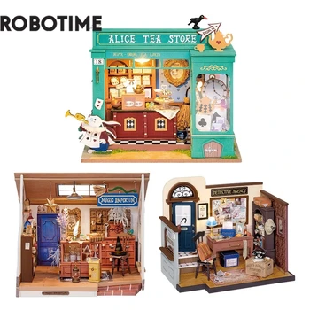 Robotime Rolife DIY Mystery Archives Bureau Decorative Ornament Kids Adult Miniature Fantasy Magic Doll House Wooden Kit Toy 1