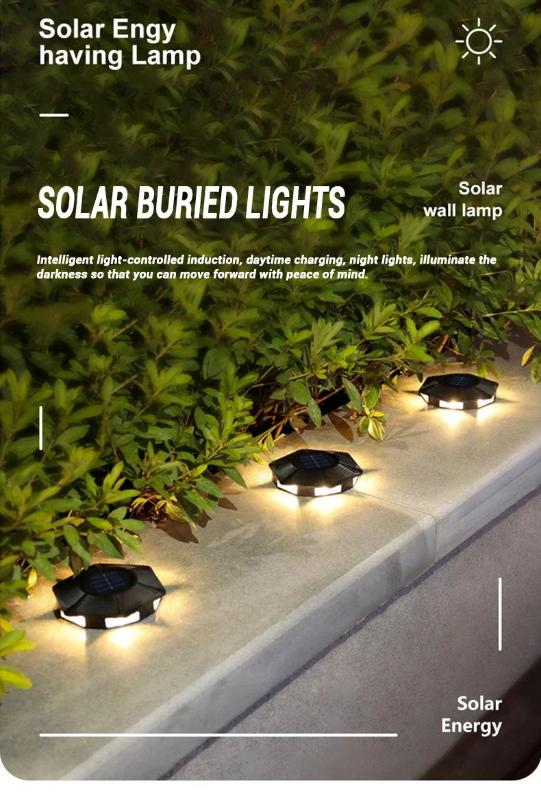 Description Picture 2 of itemSuper Bright Solar LED Ground Lamp Outdoor Garden Courtyard Pathway Lawn Decoration Buried Lamp IP65 Waterproof Atmosphere Light