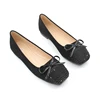 Flat Shoes for Women Spring Autumn New Korean Version Square Toe Flat Heels Black Comfortable Soft Sole Large Size 44 45 46 5