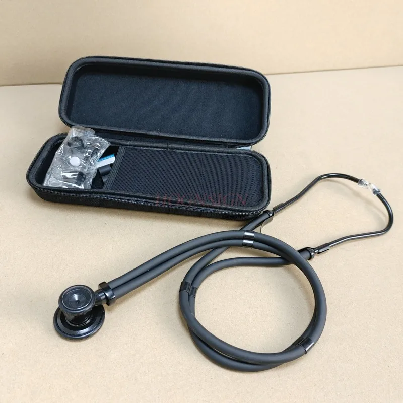 stethoscope + Box Professional Stethoscope Care Fetal Children And Adult Heart Lung Sound Latex Free Allergy Ingredients Double