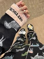 100% Cotton Pajamas for Women Loose Cartoon Long Sleeve Pants Loungewear Women 2 Piece Set Pj Women Outfit Sleepwear Set Pijamas - Image 6