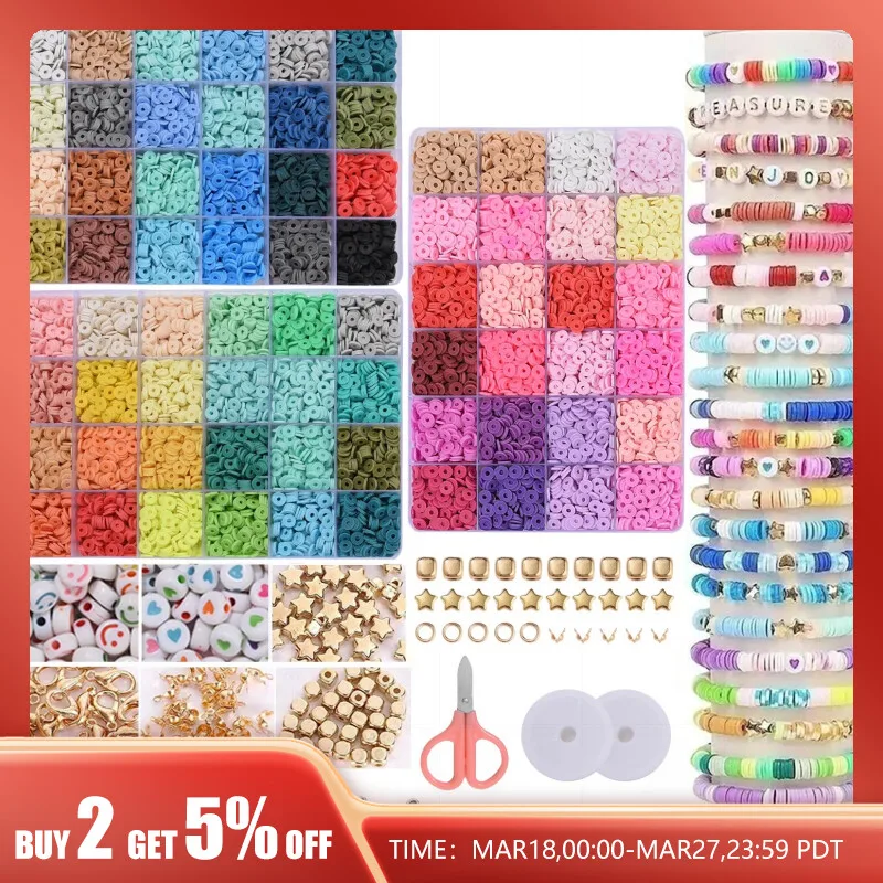 PandaHall, 100 Perline In Argilla Polimerica Con Strass - Foto 5