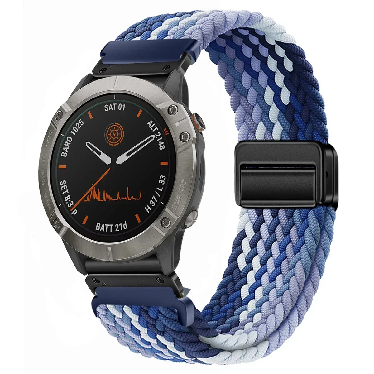 Enhanced Nylon QuickFit Smartwatch Strap - Universal 22/26mm Wristband
