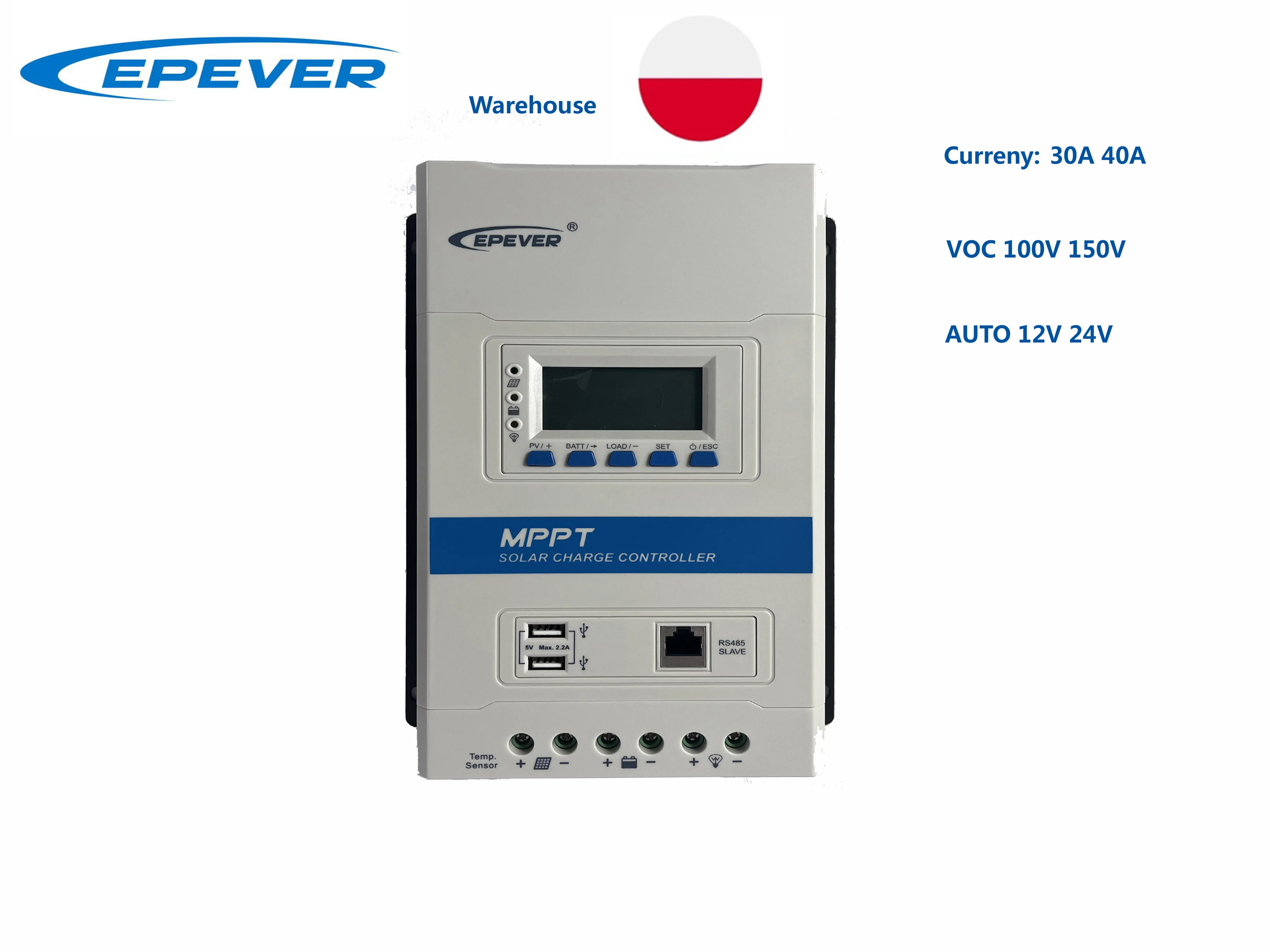 

EPEVER TRIRON MPPT контроллер солнечного зарядного устройства 30 А 40 А VOC 100 в 150 в