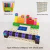 100pcs Connected Cube Toys For Mathematical Counting Plastic Counting Blocks Colored Mathematical Cubes Home School Preschool 5