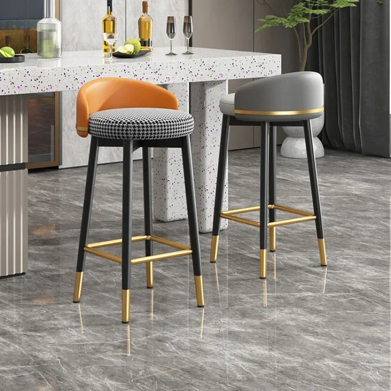 

Nordic Bar Stools High Kitchen Salon Manicure Reception High Design Chair Make Up Modern Tabourets De Barsilla Bar Furniture