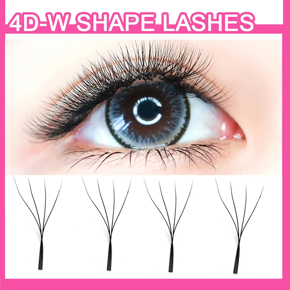 Goddess 4D W Shape Lashes W Eyelash Extensions Natural Soft Individual Lashes Handmade Premade Volume Fans Cilios W