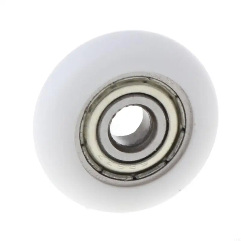 New 10 Pcs 5x23x7.3mm Nylon Plastic Carbon Steel Bearings Pulley Embedded Gro