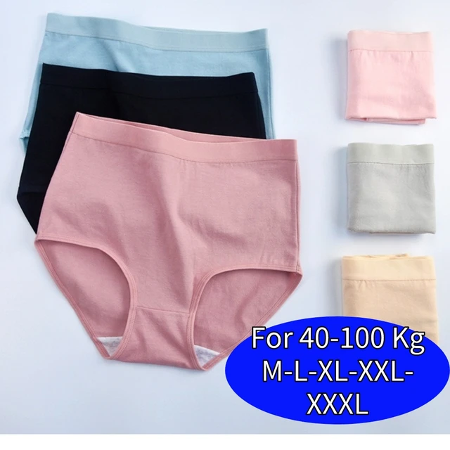 Plus Size XL-6XL High Waist Women Underwear Pure Cotton Comfortable Female Briefs  Panties Solid Culotte