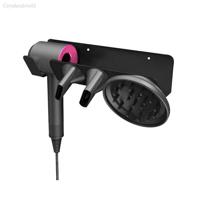 

Настенный держатель для фена Dyson, настенный кронштейн для сушки волос, полка для хранения в ванной комнате, органайзер для инструментов для волос с большинством фены