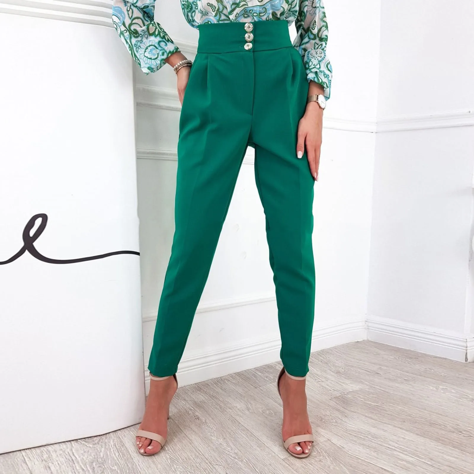 BigAndTallBeachPantsWomenSolidColorCasualPantsWildCard