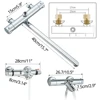 Thermostatic Shower Set Black/Chrome Brass Wall Mounted Bathroom Shower Thermostat Mixer Valve Handle Spray Bathroom Accessories 6