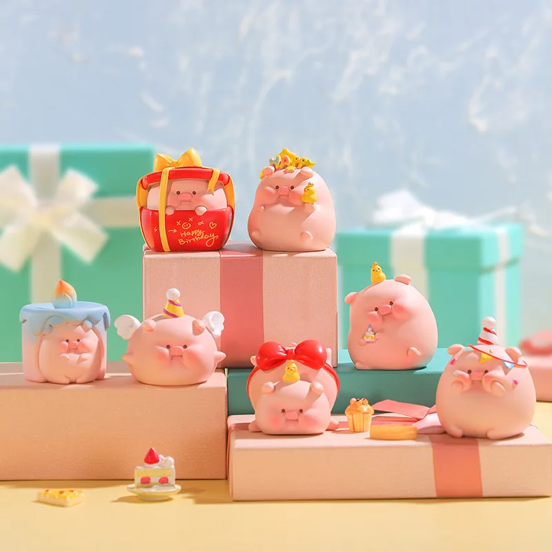 

Lulu Pig Pi Pig You Happy Duck Blind Box Toy Caja Ciega Guess Bag Girl Figures Cute Kawaii Doll Model Birthday Gift Mystery Box