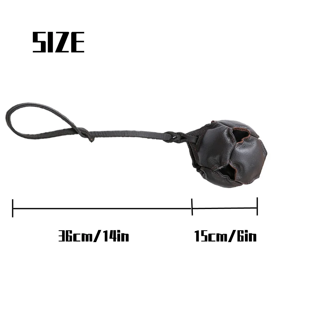 German Shepherd Training Dog Cowhide Ball Biting Ball Pet Toy To Vent Leather Cowhide Bite Stick Dog Toys for Large Dogs