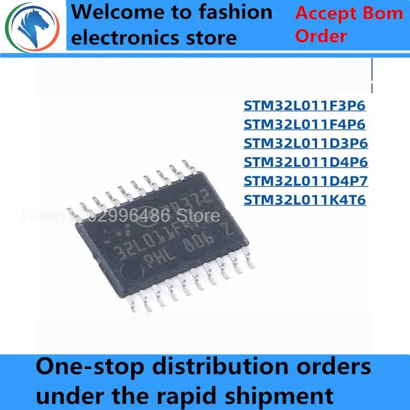 

100% New STM32L011F3P6 STM32L011F4P6 TSSOP20 STM32L011D3P6 STM32L011D4P6 STM32L011D4P7 TSSOP14 STM32L011K4T6 LQFP32 chips ic